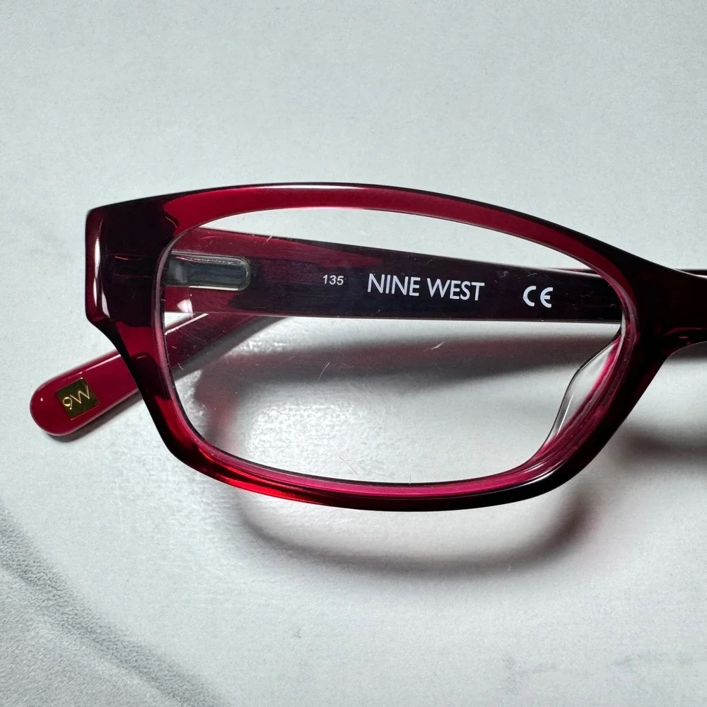 Nine West Petite Fit Eyeglasses Frames NW5092 612 Burgundy Red 47-15-135